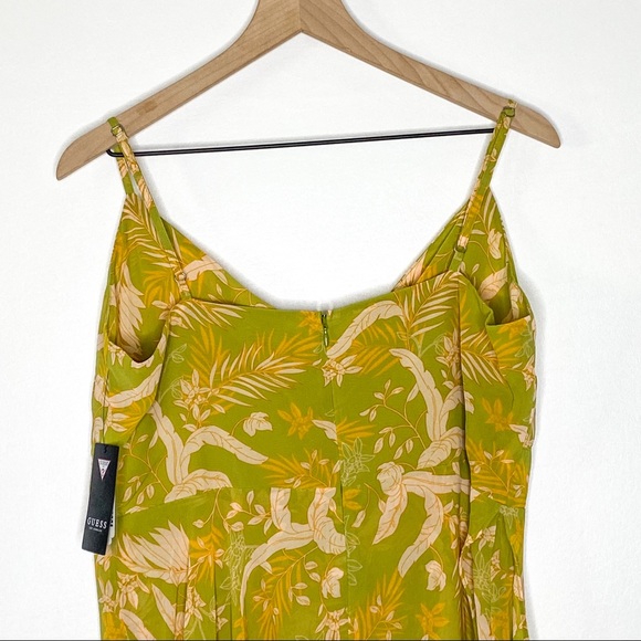 NWT GUESS Floral Ethereal Sage Asymmetric Romper - Picture 7 of 14